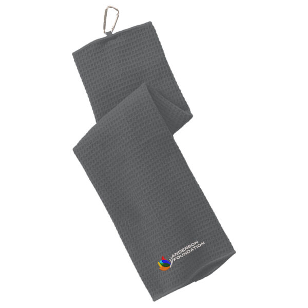 Port Authority Waffle Microfiber Golf Towel  - Embroidered Logo Thumbnail