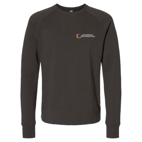 J.America Ripple Fleece Raglan Crewneck Sweatshirt  - Embroidered Logo Thumbnail