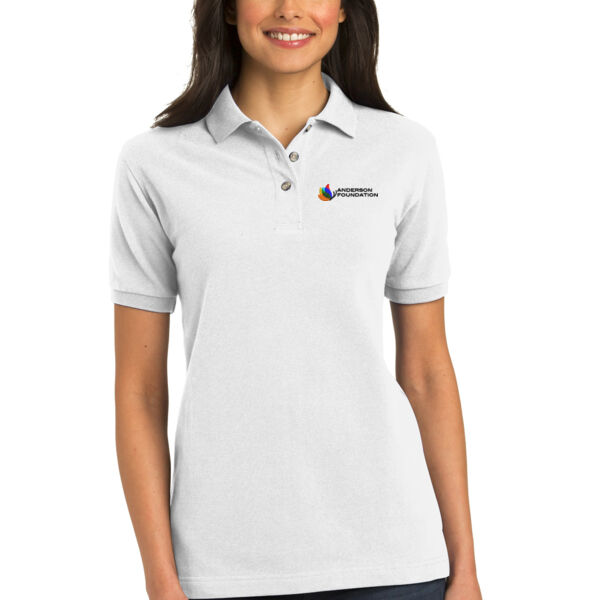 Port Authority Ladies Heavyweight Cotton Pique Polo - Embroidered Logo Thumbnail