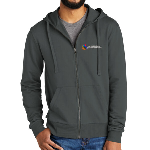 Allmade Unisex Organic French Terry Full Zip Hoodie - Embroidered Logo Thumbnail