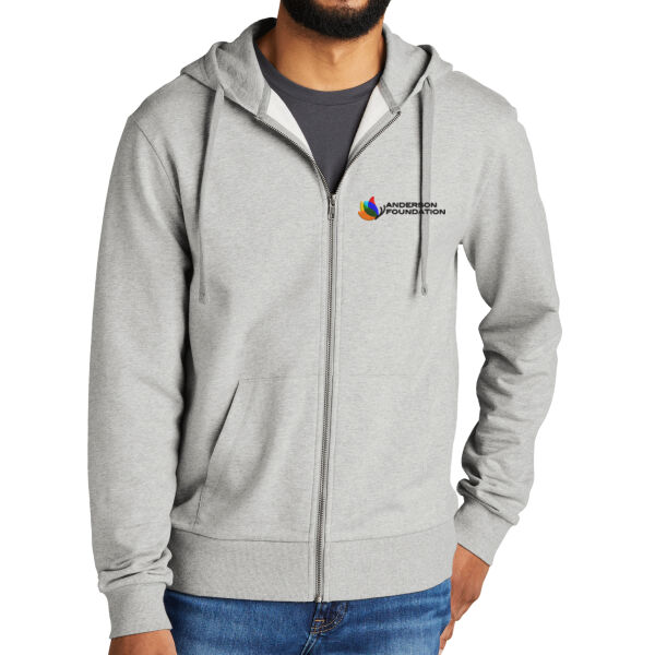 Allmade Unisex Organic French Terry Full Zip Hoodie - Embroidered Logo Thumbnail