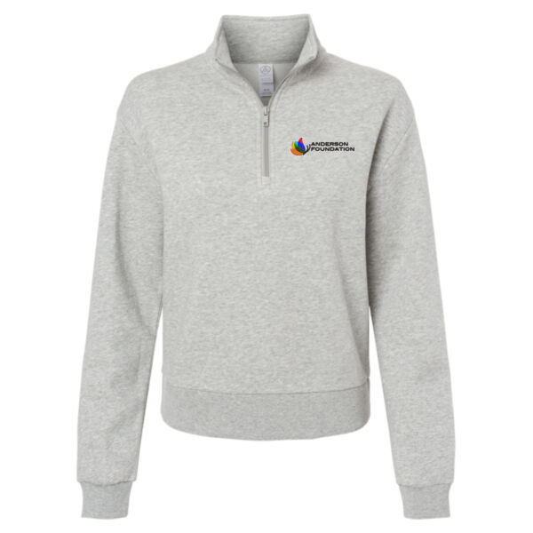 Alternative Women's Eco cozy Fleece Quarter-Zip Sweatshirt  - Embroidered Logo Thumbnail
